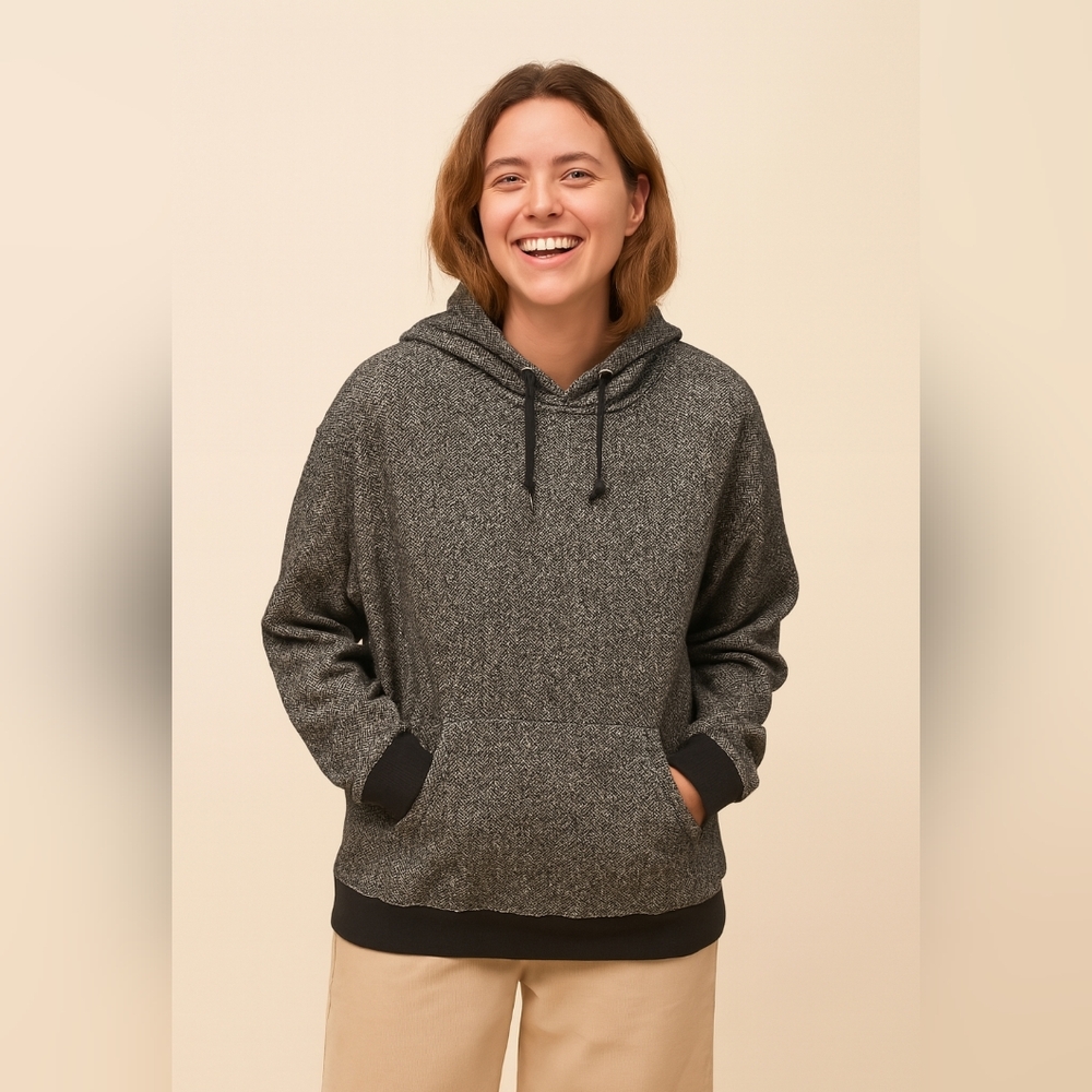 Old Navy Unisex Black and Gray Hoodie